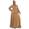 Ramadan /Eid Women Plus Size Fashionable Loose Solid Color Dress