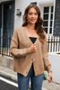 Women Fashion Loose Single-Breasted Sweater Coat
