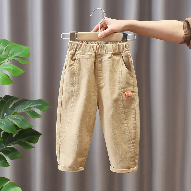 Children Kids Toddlers Fashion Boys Solid Color Sports Casual Basic Pants