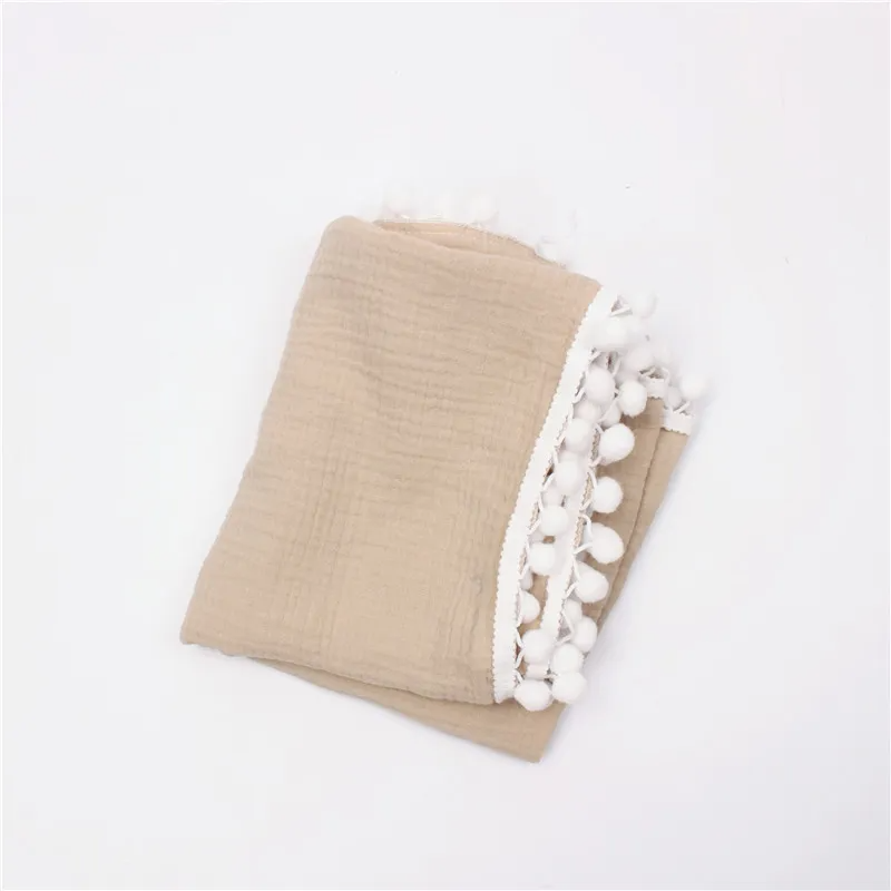 Toddlers Newborn Baby Fashion Tassel Blanket Swaddle Wrap Towel