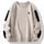Men Casual Round Neck Long Sleeve Color Matching Loose Sweatshirt