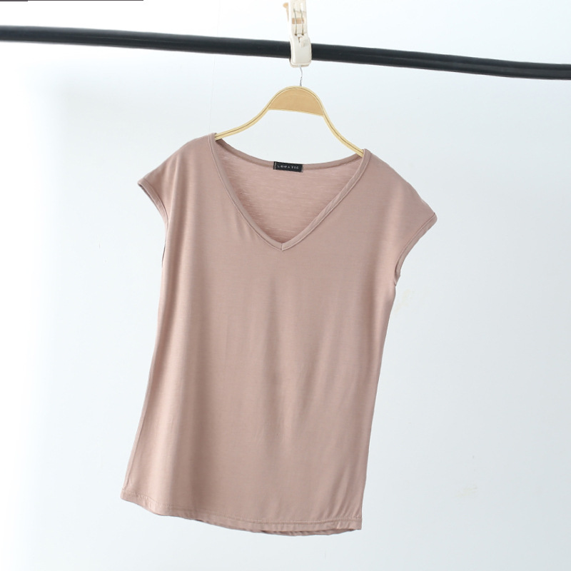 2 Pieces  Women'S Solid Color Fashion Slim V-Neck Casual Sleeveless Blouses