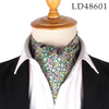 (Buy 1 Get 1) Men Fashion British Polyester Tiny Flower Printed Suit Shirt Tie Scarf