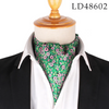 (Buy 1 Get 1) Men Fashion British Polyester Tiny Flower Printed Suit Shirt Tie Scarf