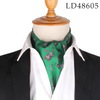 (Buy 1 Get 1) Men Fashion British Polyester Tiny Flower Printed Suit Shirt Tie Scarf