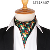 (Buy 1 Get 1) Men Fashion British Polyester Tiny Flower Printed Suit Shirt Tie Scarf