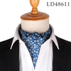 (Buy 1 Get 1) Men Fashion British Polyester Tiny Flower Printed Suit Shirt Tie Scarf