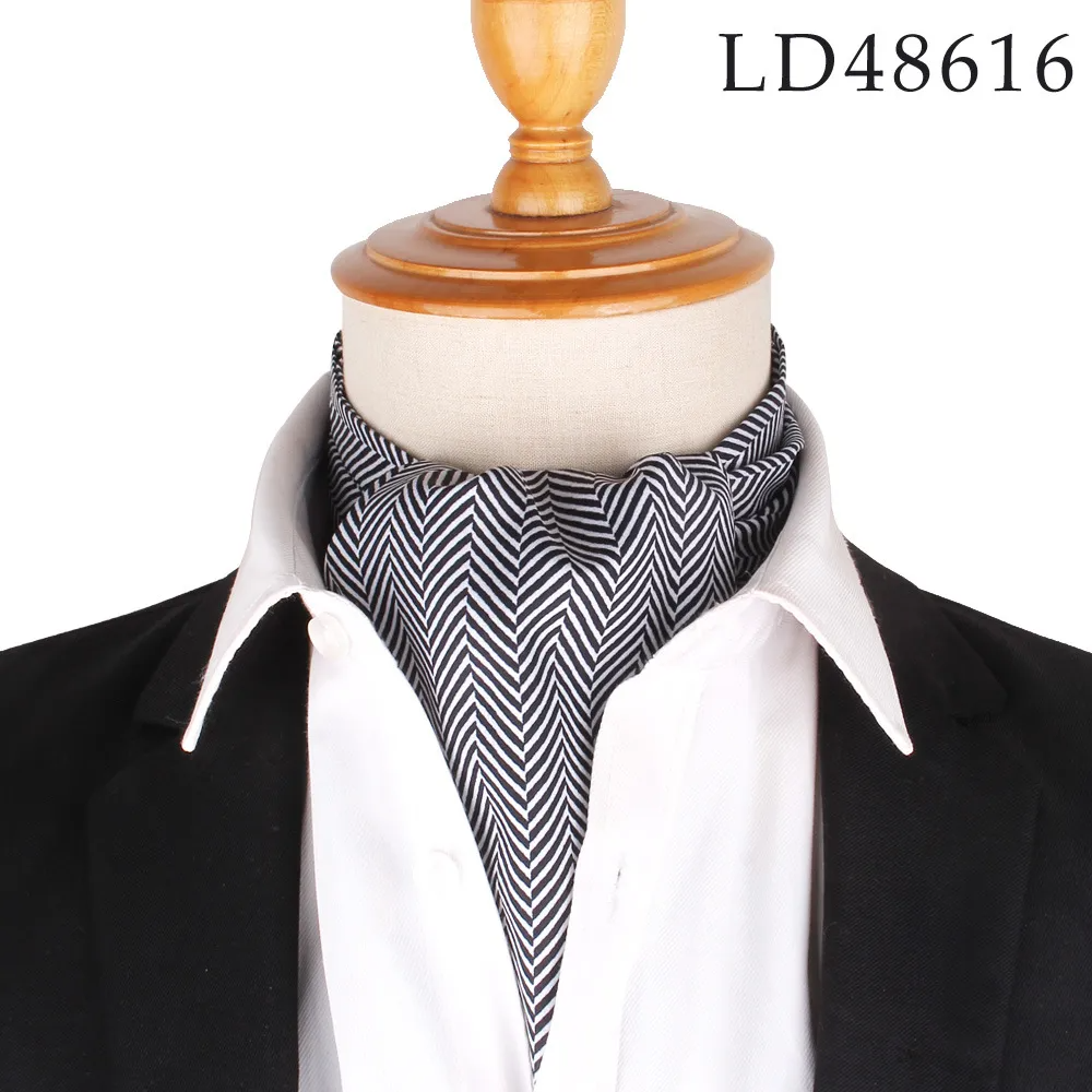 (Buy 1 Get 1) Men Fashion British Polyester Tiny Flower Printed Suit Shirt Tie Scarf