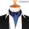 (Buy 1 Get 1) Men Fashion British Polyester Tiny Flower Printed Suit Shirt Tie Scarf