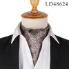 (Buy 1 Get 1) Men Fashion British Polyester Tiny Flower Printed Suit Shirt Tie Scarf