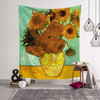 (Buy 1 Get 1) Vertical Type Sunflower Printed Tapestry