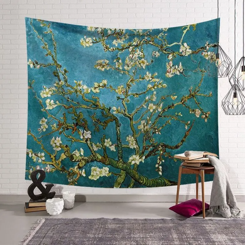 (Buy 1 Get 1) Vertical Type Sunflower Printed Tapestry