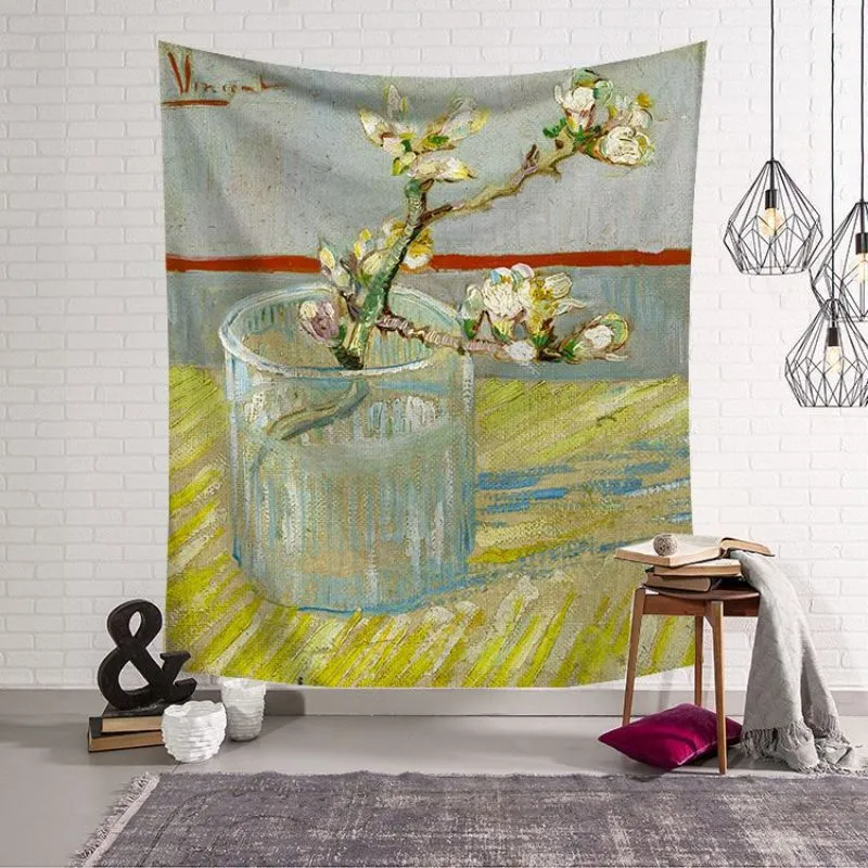 (Buy 1 Get 1) Vertical Type Sunflower Printed Tapestry