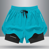 Men Fashion Quick-Drying Breathable Fake Two-Piece Tight Sports Shorts