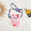 Kids Girls Fashion Sweet Candy Cute Cartoon Bear Silicone Mini Crossbody Bag