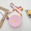 Kids Girls Fashion Sweet Candy Color Candy Color Daisy Silicone Mini Crossbody Bag