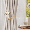 (Buy 1 Get 1) Light Luxury Curtain Strap Metal Leaf Shape Storage Buckle Punch-Free Curtain Tieback