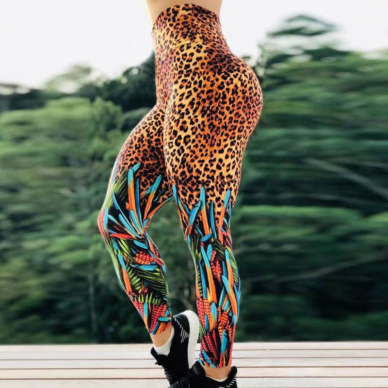 Unique Leopard Print Sexy Fitness Sports Leggings Pants