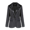 Women Fashion Casual Gold Velvet Long Sleeve Blazer Coat