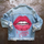 Women Casual Long Sleeves Graphic Printed Single-Breasted Denim Jacket