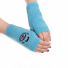 (Buy 1 Get 2) Autumn Winter Women Fashion Devil Eye Embroidered Warm Knitted Half Finger Gloves