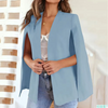 Women Fashion Casual Solid Color Blazer Cape Coat