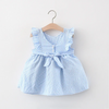 Toddlers Newborn Baby Fashion Girls Sleeveless Casual Basic Plaid Print Princess Dress