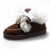 Suede Winter Women Fashion Solid Color Velvet Warm Bow Snow Boots