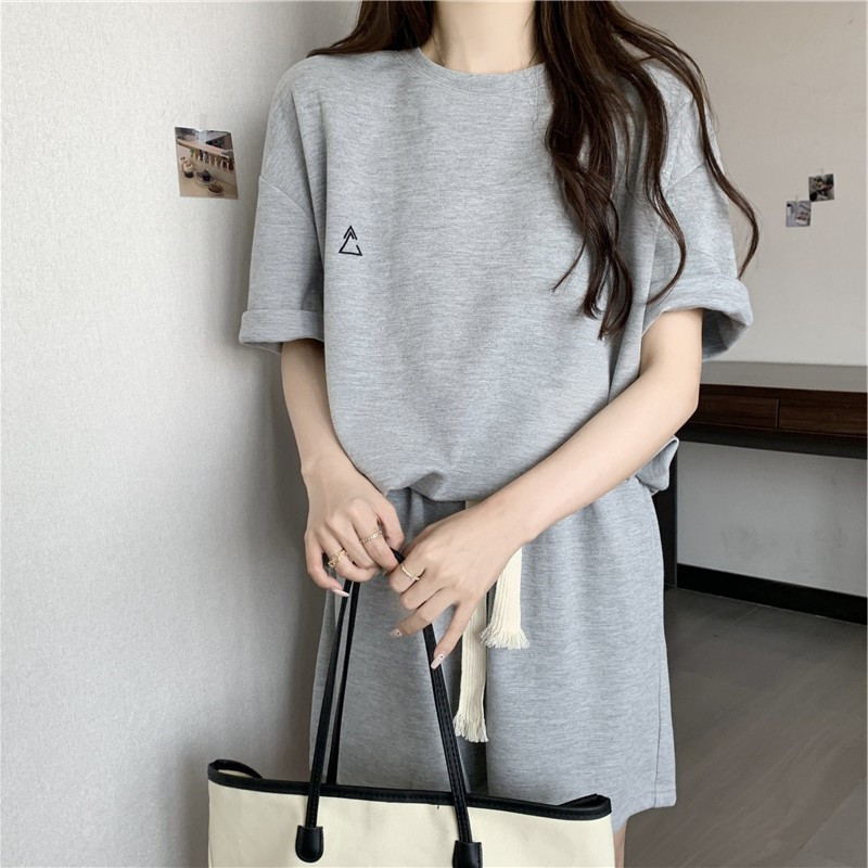 Women Summer Casual Short Sleeve Loose T-Shirt And Short Sports Athleisure Set