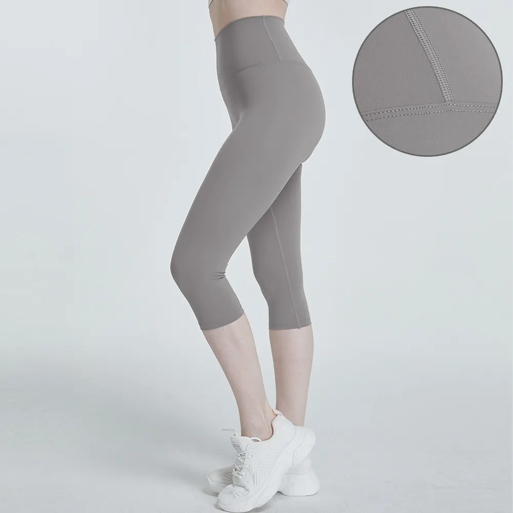 Women Naked Seamless High Waist Hip Lift Sports Leggings