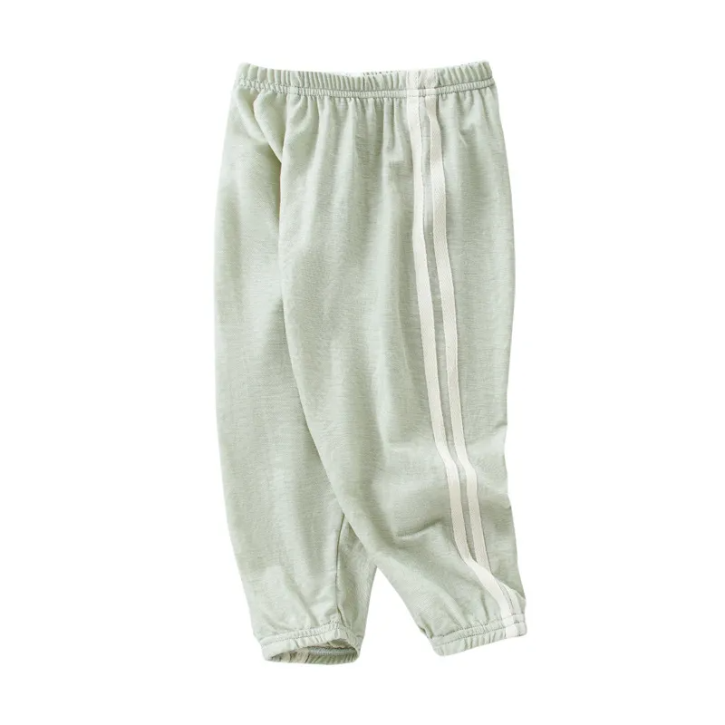 Kids Basic Striped Elastic Loose Casual Pants