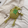 Children Kids Baby Fashion Girls Boys Cartoon Frog Knitted Chain Crossbody Messenger Bag