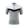 Men Business Casual Stitching Contrast Color Short Sleeved Lapel Polo Shirt