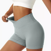 Women Fashion Solid Color Sports Tight Yoga Shorts