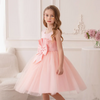 Kids Toddler Big Girls Casual Cute Party Mesh Bow Sleeveless Round Neck Tutu Princess Dress