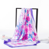 (Buy 1 Get 2) 90X90Cm Women'S Fashion Satin Satin Square Butterfly Floral Printed Silk Scarf