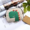 Kids Cartoon Printing Cotton And Linen Key Ring Coin Purse Coin Bag