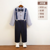 Kids Toddler Big Boys Spring Summer Autumn Fashion Casual British Style Bow Stripe Waistcoat Shirt Suspender Trousers Boys Party Clothing Set