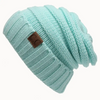 (Buy 1 Get 1) Fashion Letter Label Solid Color Knitted Hat