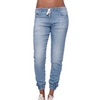 Women Elastic Waist Lace-Up Harem Jeans