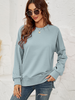 Women Autumn Winter Round Neck Long Sleeve Solid Basic Sweatshirt