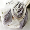 Women Fashion Linen Gradient Colorblock Scarf