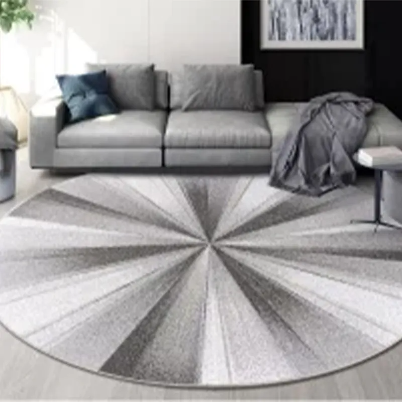 Living Room Simple Abstract Round Machine Washable Carpet