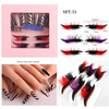 Women Fashion Eyeshadow Eyelash Nail Art 3 In 1 Set