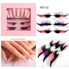 Women Fashion Eyeshadow Eyelash Nail Art 3 In 1 Set