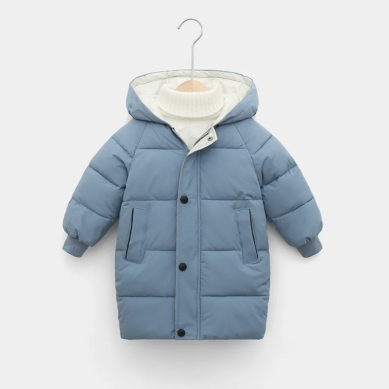 Kids Toddler Girls Boy Fashion Solid Zip Long Bubble Coat Bubble Coat