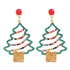 (Buy 1 Get 1) Women Fashion Cartoon Christmas Tree Diamond Alloy Earrings