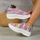 Women Fashion Plus Size Casual Thick-Soled Round-Toed Multicolor Fly-Woven Sneakers