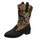 Women Fashion Plus Size Ethnic Style Floral Embroidery Stripe Mid-Calf Boots