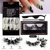 ( Buy 1 Get 1 ) Women Multi Layer Thick Mink False Eyelashes Halloween Pumpkin False Nail Set